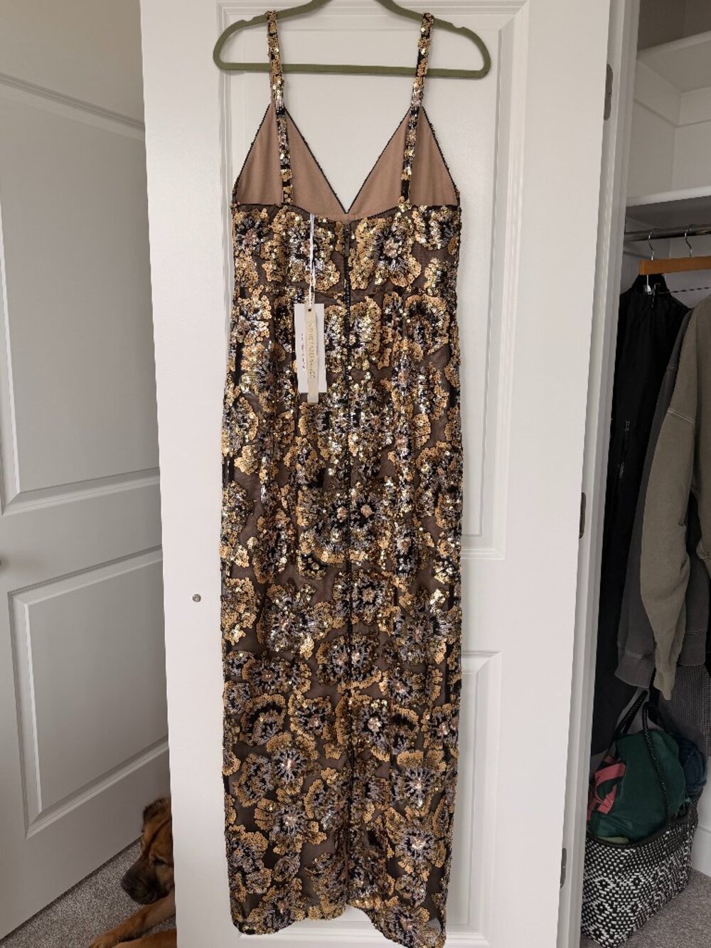 BRAND NEW NEVER USED- Bronx and Banco, Allegra Sequin Gold Multi Gown - Size 10 - Picture 6 of 8